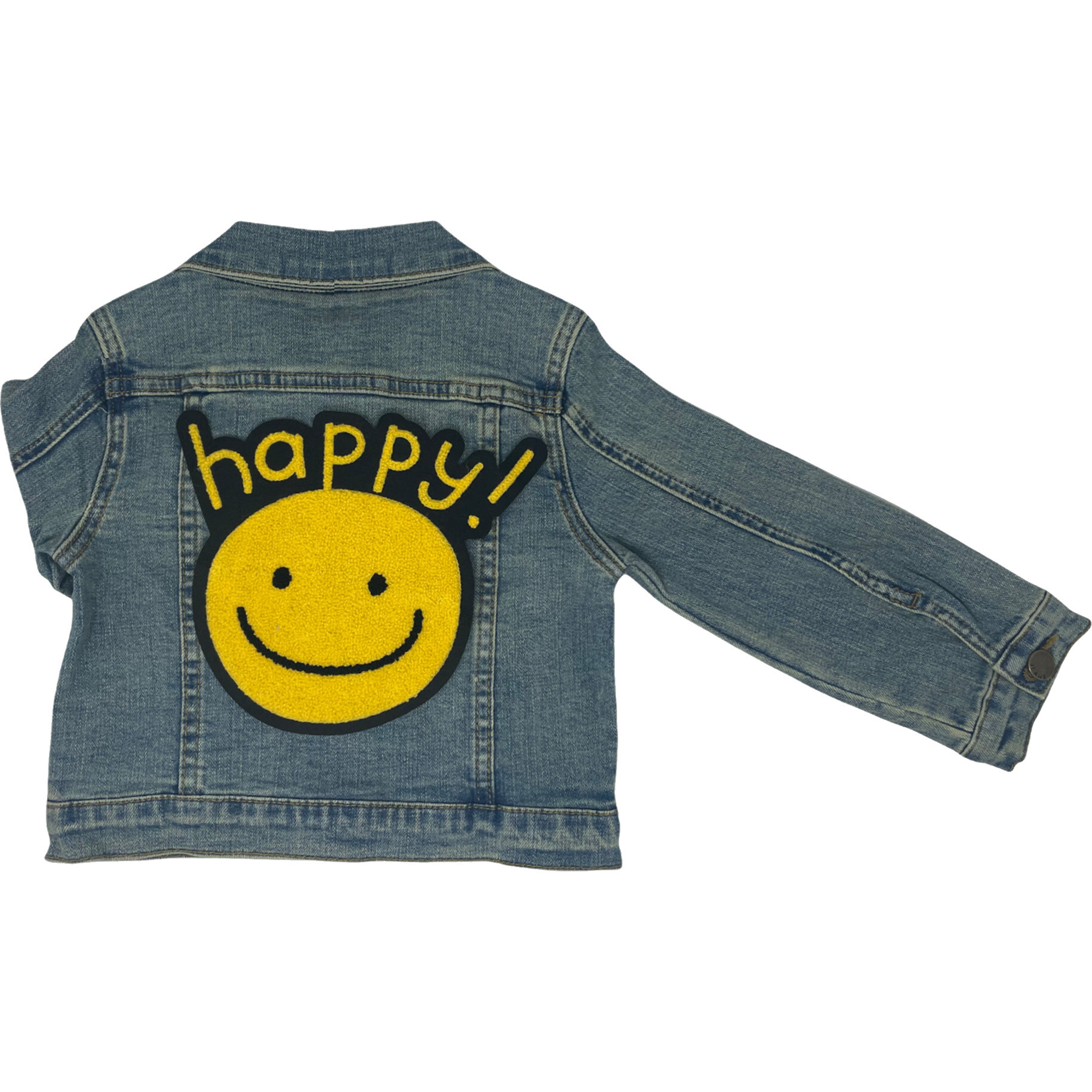 Happy Denim Jacket, Medium Wash - Jackets - 1