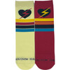 Heart Socks, Red and Cream - Socks - 1 - thumbnail