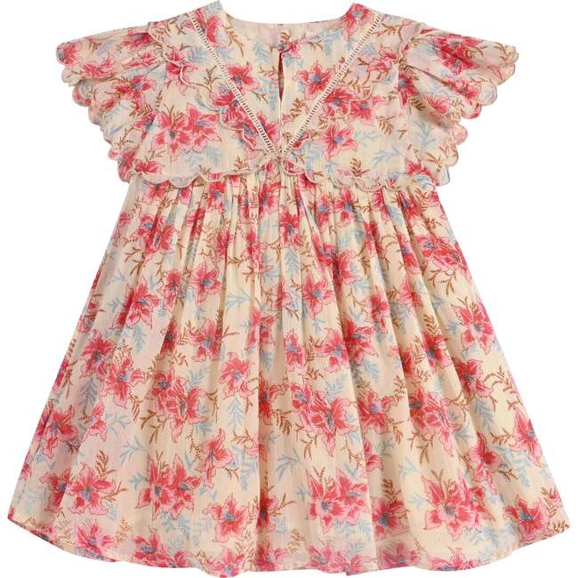 Raspberry Flowers Siloe Dress, Multicolor - Dresses - 1