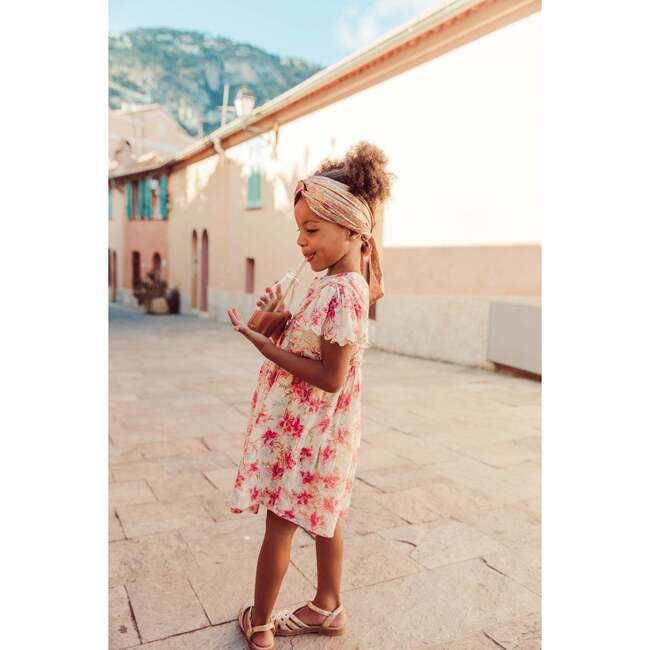 Raspberry Flowers Siloe Dress, Multicolor - Dresses - 2