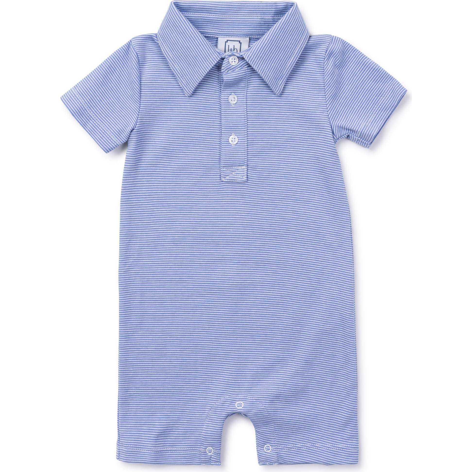 Tripp Boys' Polo Shortall, Blue Stripes - Rompers - 1
