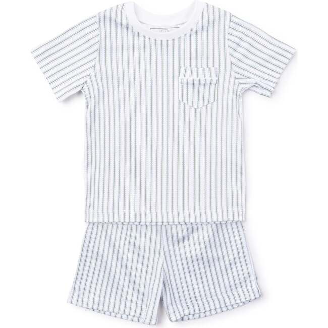 Charles Boys' Pima Cotton Short Set, Springtime Stripe - Loungewear - 1