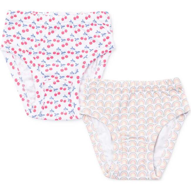Lauren Girls' Pima Cotton Underwear Set, Over the Rainbow/So Very Cherry - Underwear - 1