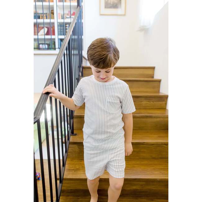 Charles Boys' Pima Cotton Short Set, Springtime Stripe - Loungewear - 3
