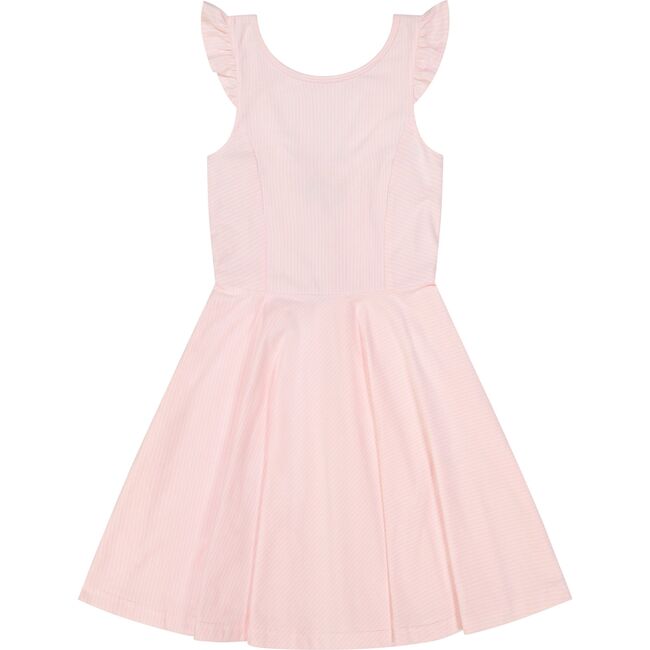 Miss B Hayden Dress, Light Pink White Stripe