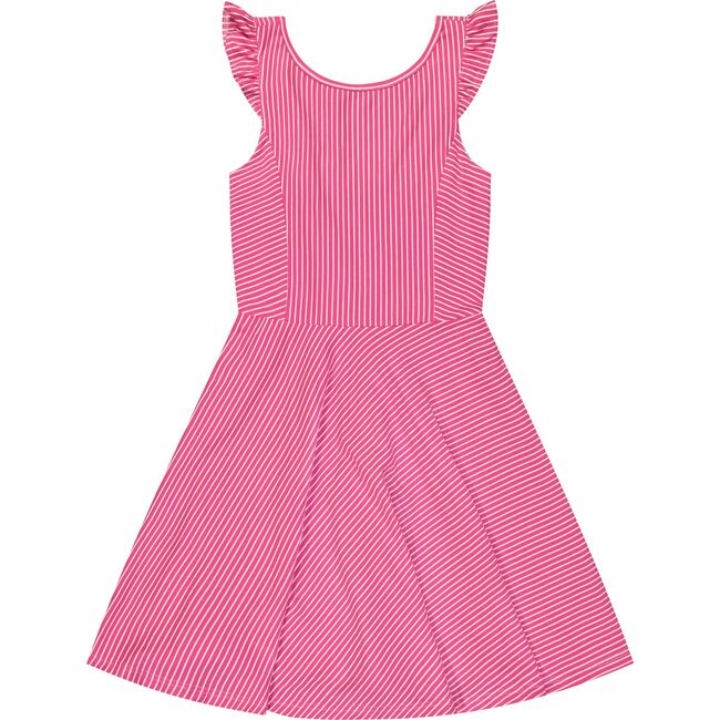 Miss B Hayden Dress, Fuschia Pink Stripe