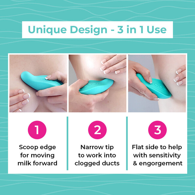 Lactation Massager, Teal - Breast Pumps - 3