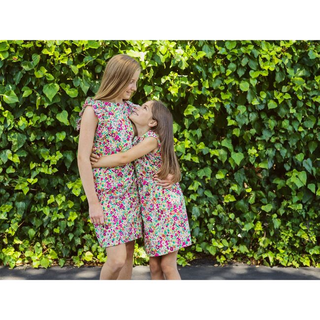Miss B Grace Ruffle Shift Dress, Fuchsia Floral - Dresses - 2