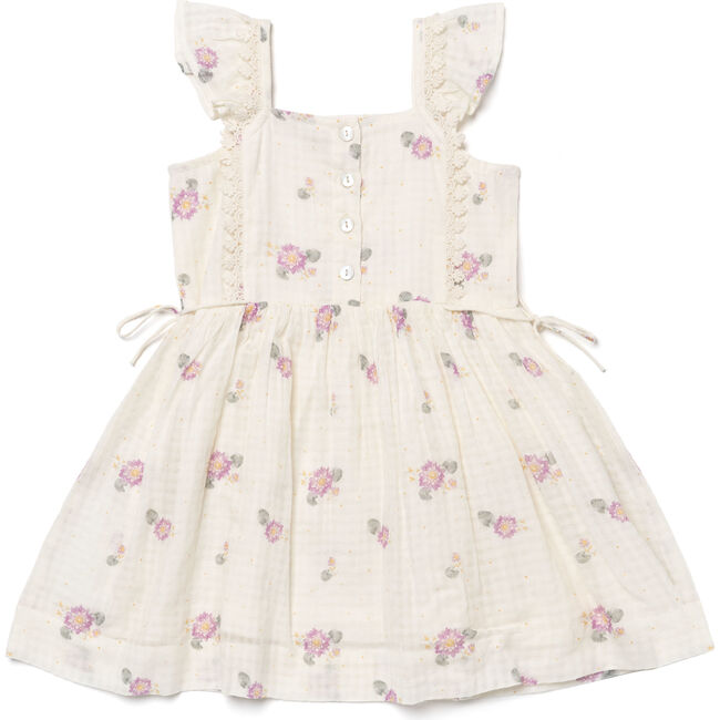 Pinafore Dress, Lily Pad Print - Dresses - 1