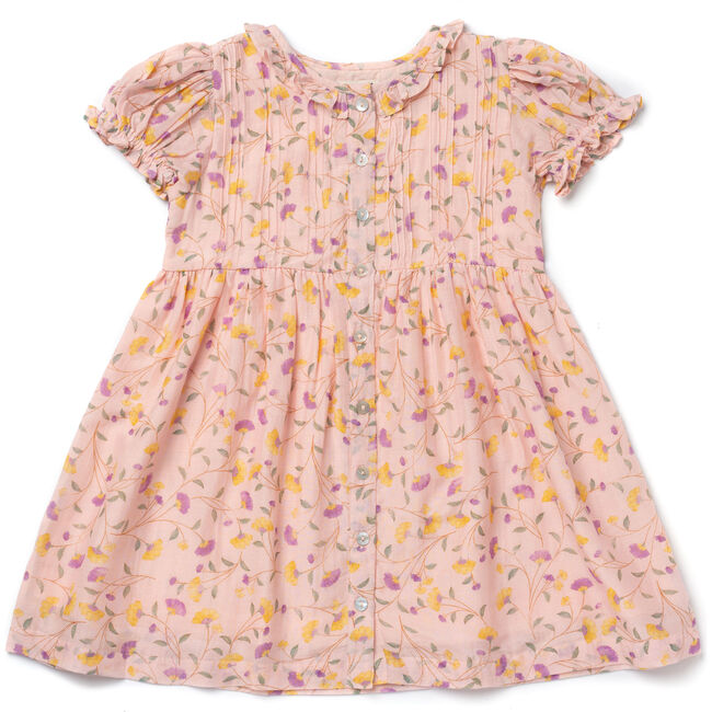 Ivy Dress, Pink Floral Print - Dresses - 1