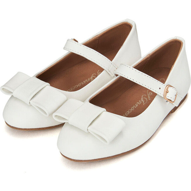 Ellen Leather Mary Janes, White