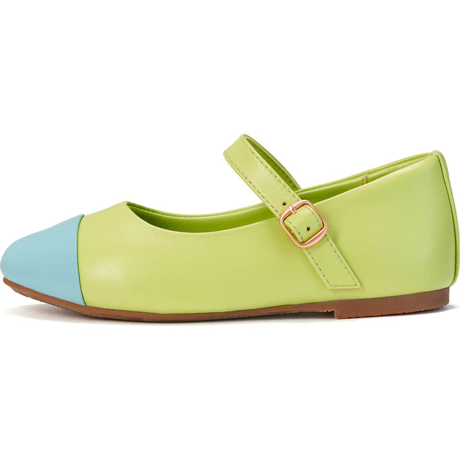 Bebe Leather 2.0 Mary Janes, Green & Blue