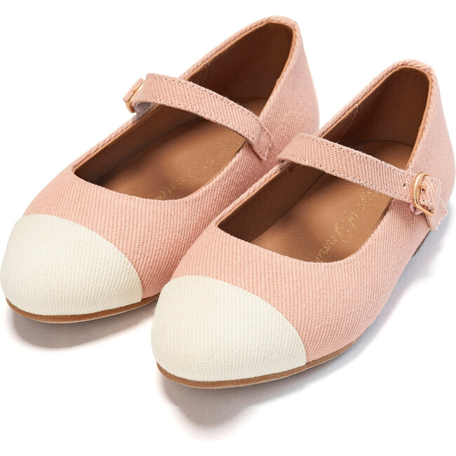 Bebe Canvas 2.0 Mary Janes, Pink & White