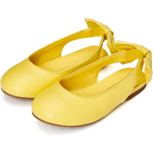 Amelie Leather Ballet Flats, Yellow
