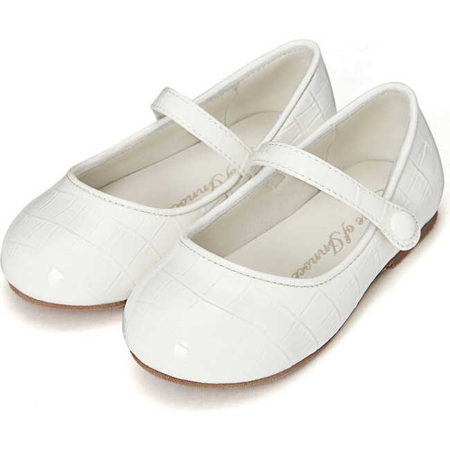 Coco Croco Mary Janes, White
