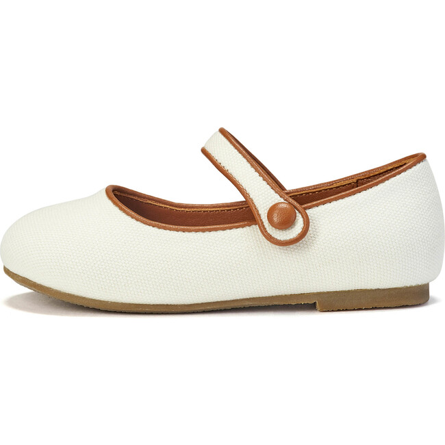 Bianca Mary Janes, White & Brown