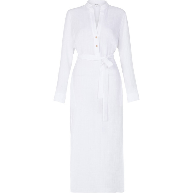 Women's Frieda Shirtdress, White - Dresses - 1