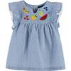 Baby Seersucker Dress, Blue - Dresses - 2