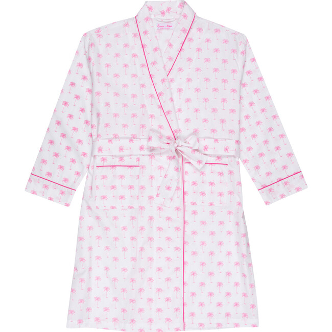 Women's Palm Tree Robe, Pink - Pajamas - 1