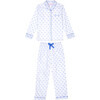 Women's Palm Tree Shirt & PJ Pant Set, Blue - Pajamas - 1 - thumbnail