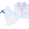 Women's Palm Tree Shirt & PJ Pant Set, Blue - Pajamas - 2 - thumbnail