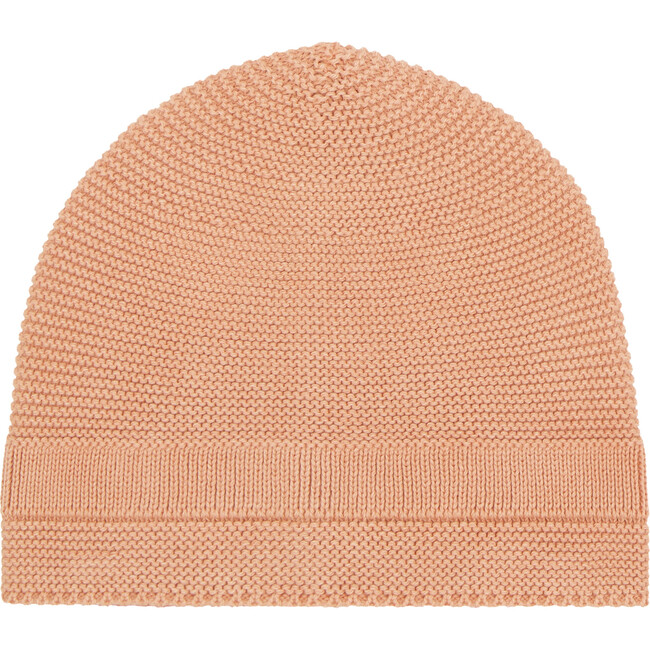 Organic Cotton Knit Hat, Natural Rust Pink Mineral Dye