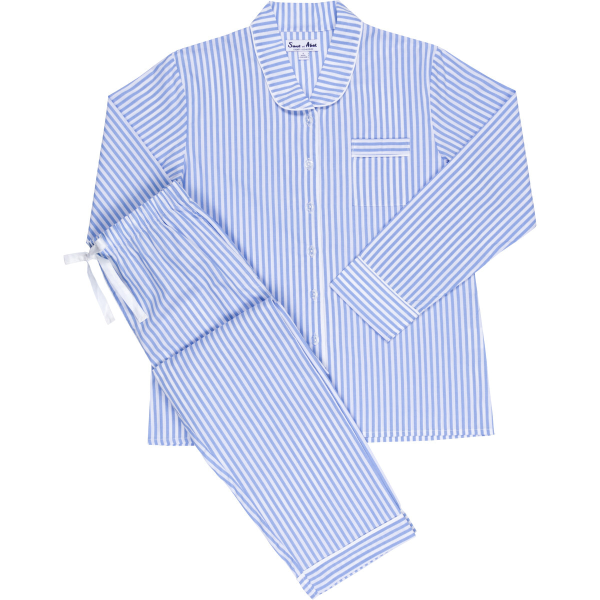 Women's Classic Braddock Pant & Shirt Set, Blue - Pajamas - 1