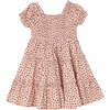 Heart Print Dress, Pink Rose - Dresses - 1 - thumbnail