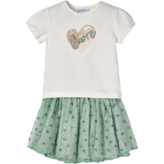 Heart Graphic Outfit, White