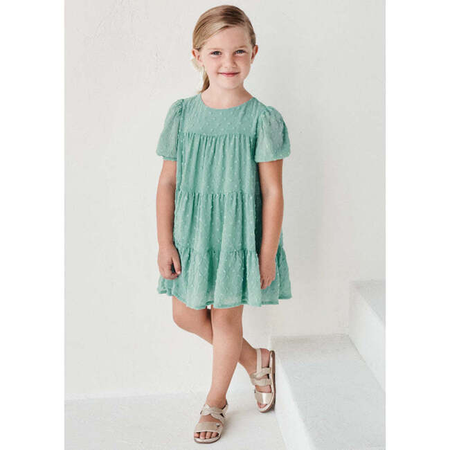 Embroidered Dress, Mint Green