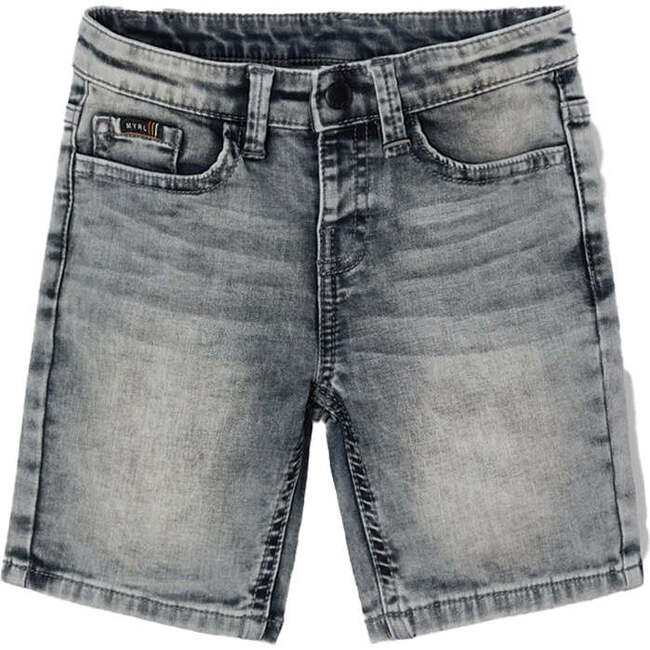 Denim Bermuda Shorts, Gray