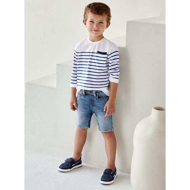 Denim Bermuda Shorts, Bleach - Shorts - 2