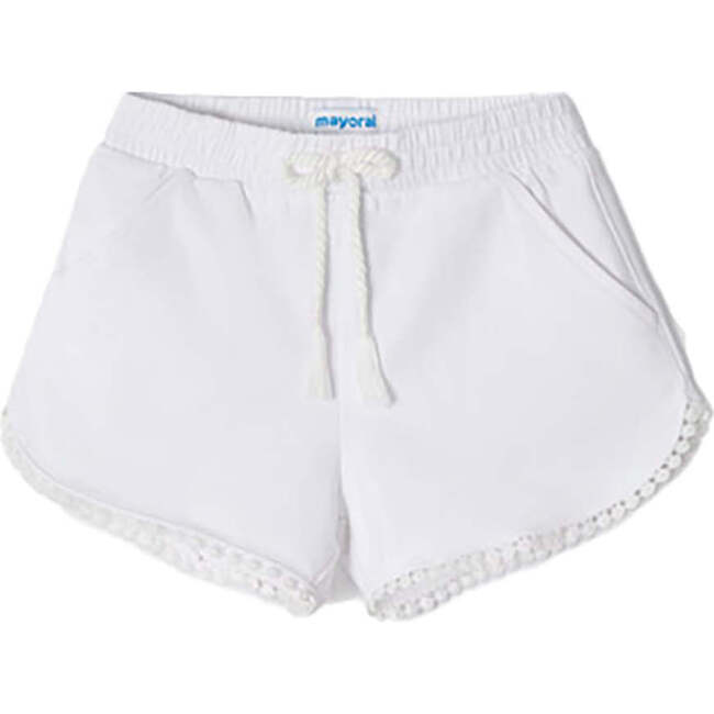 Chenille Shorts, White
