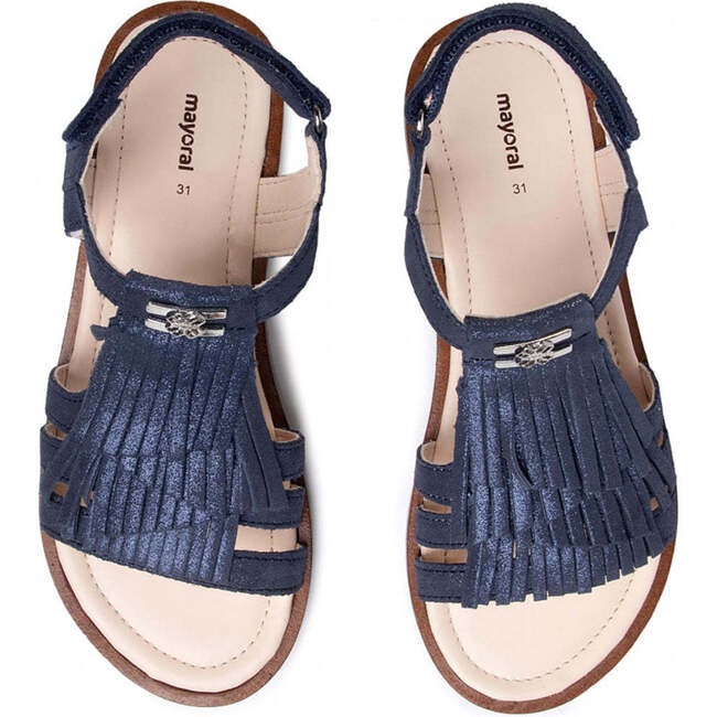 Tassel Sandals, Navy - Sandals - 2