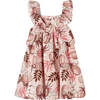 Pineapple Print Dress, Pink - Dresses - 1 - thumbnail