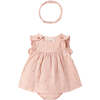 Polka Dot Dress & Headband, Pink - Dresses - 1 - thumbnail