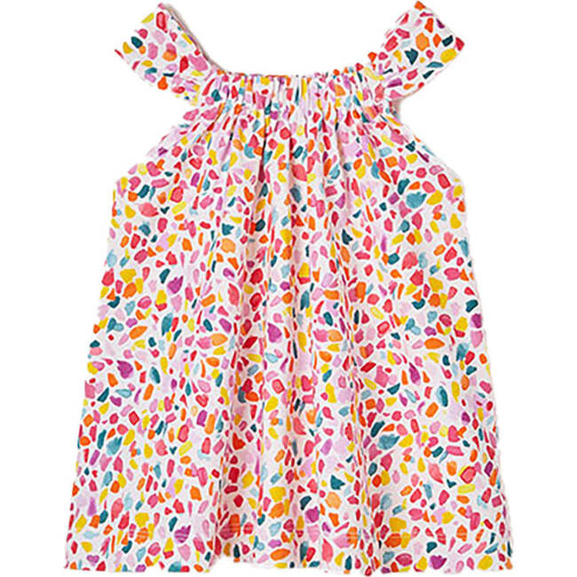 Rainbow Polka Dot Dress, Pink - Dresses - 1