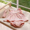 Polka Dot Dress & Headband, Pink - Dresses - 2