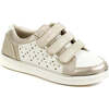 Klittenband Sneakers, Gold - Sneakers - 1 - thumbnail
