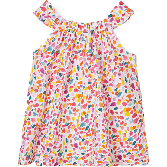 Rainbow Polka Dot Dress, Pink - Dresses - 2