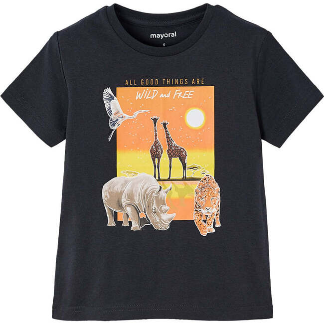 Animal Graphic T-Shirt, Black