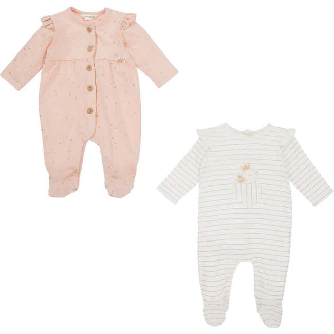 2pc Bodysuit Set, Pink - Onesies - 1