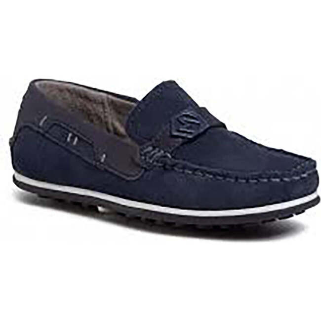 Logo Loafers, Navy Blue