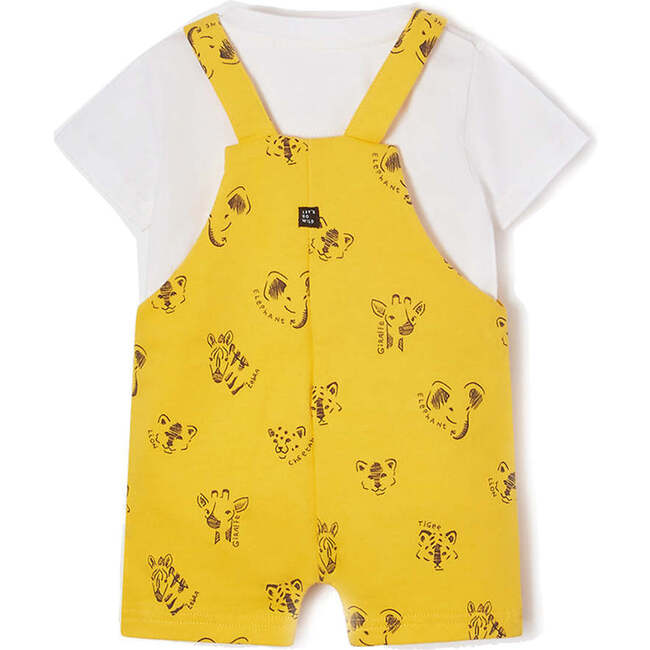 Animal Overalls Outfit, Yellow - Mixed Apparel Set - 2