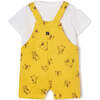 Animal Overalls Outfit, Yellow - Mixed Apparel Set - 2