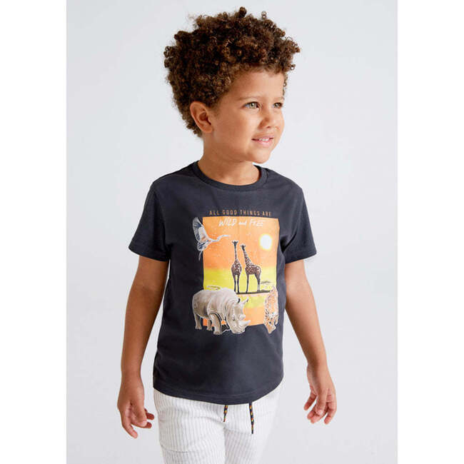Animal Graphic T-Shirt, Black
