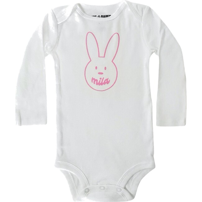 Personalized Bunny Onesie, Pink