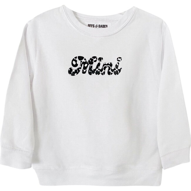 Daizey Mini Printed Sweatshirt, White - Sweatshirts - 1