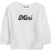 Daizey Mini Printed Sweatshirt, White - Sweatshirts - 1 - thumbnail