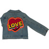 LOVE Denim Jacket, Medium Wash - Jackets - 1 - thumbnail